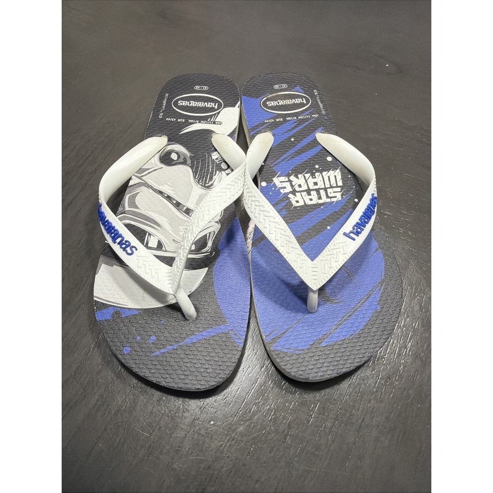 Havaianas Top Star Wars Flip Flop - Storm Trooper Star Wars Blue/White 11 Men - Picture 4 of 5